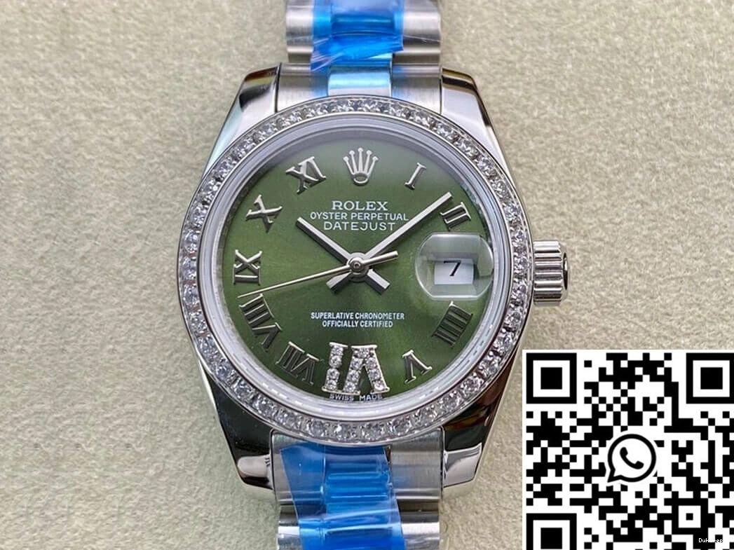 Datejust Green Dial Factory Rolex 28MM BP Diamond-set 0519